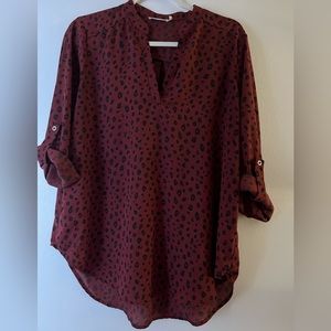 The Lush Warren Split Neck Blouse